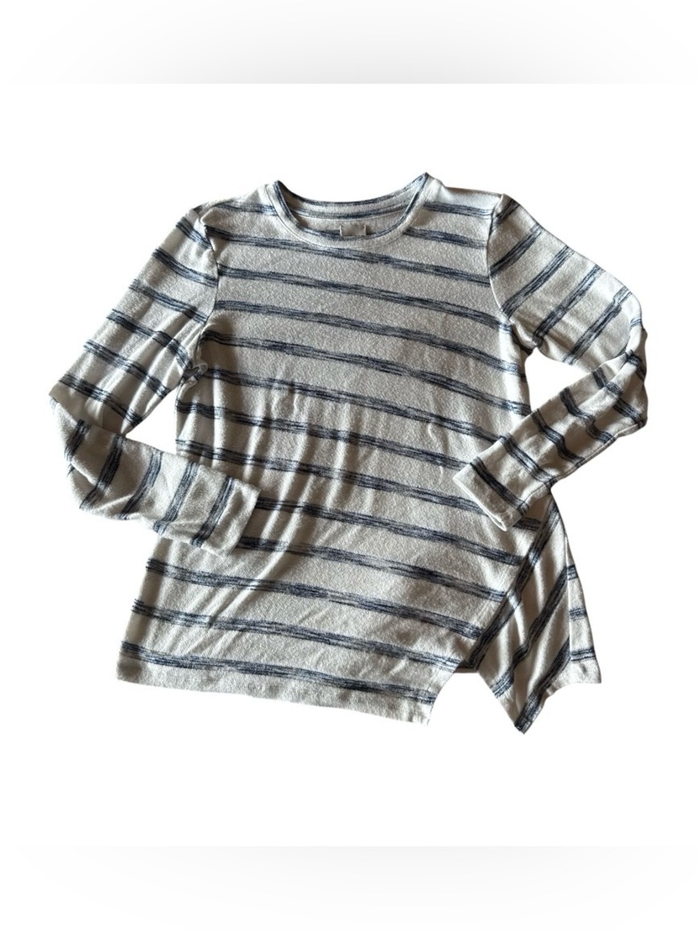 NIC+ZOE Cream & Navy Striped Long Sleeve Tee